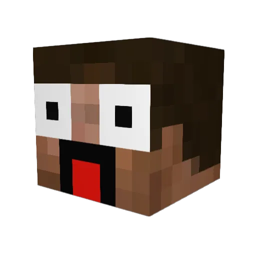 ShadowOptik Minecraft avatar head, 3D render