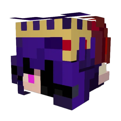 ShadowPersephone Minecraft avatar head, 3D render