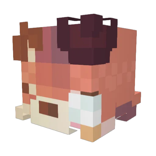 ShadowQC_ Minecraft avatar head, 3D render