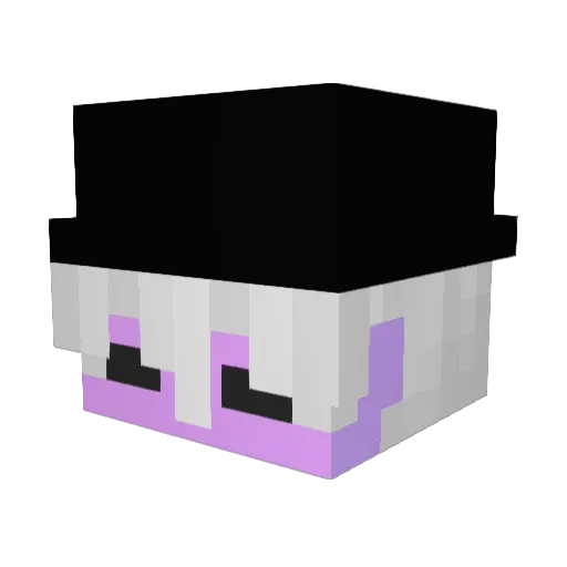 ShadowRaven472 Minecraft avatar head, 3D render