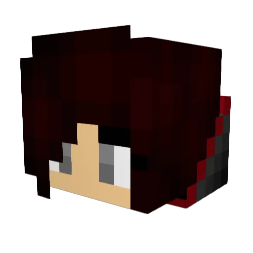ShadowRose4321 Minecraft avatar head, 3D render