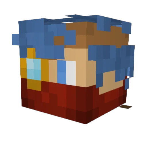 ShadowS56 Minecraft avatar head, 3D render