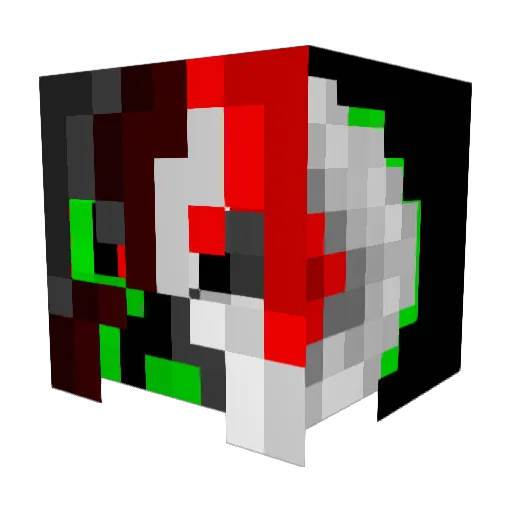 ShadowScreamer5 Minecraft avatar head, 3D render