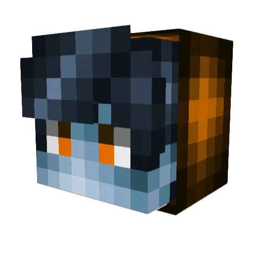 ShadowShque Minecraft avatar head, 3D render