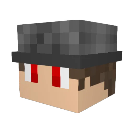 ShadowSkull07 Minecraft avatar head, 3D render
