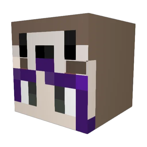 ShadowSloth332 Minecraft avatar head, 3D render