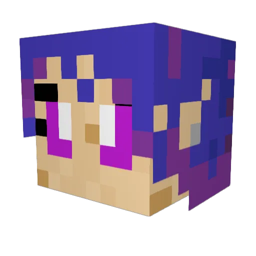 ShadowStrike333 Minecraft avatar head, 3D render