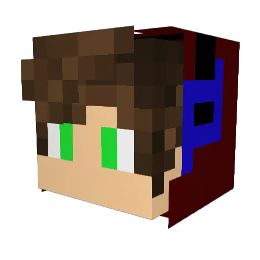 ShadowVash Minecraft avatar head, 3D render