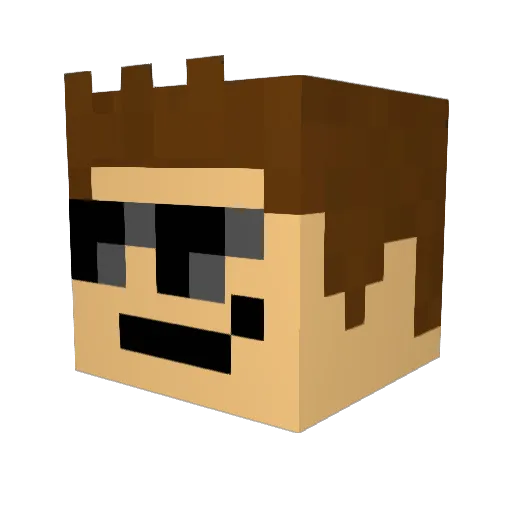 ShadowVata007 Minecraft avatar head, 3D render