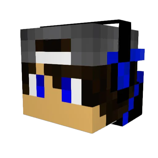 ShadowVelocity Minecraft avatar head, 3D render