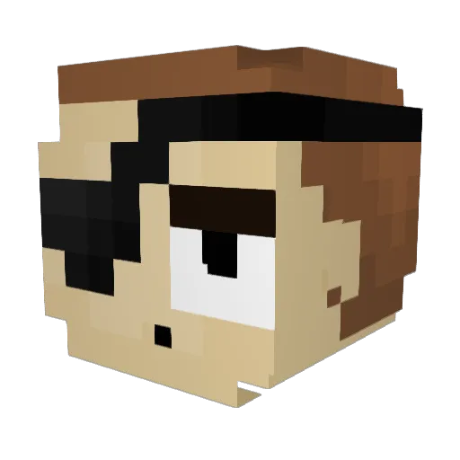 ShadowWLAD7 Minecraft avatar head, 3D render