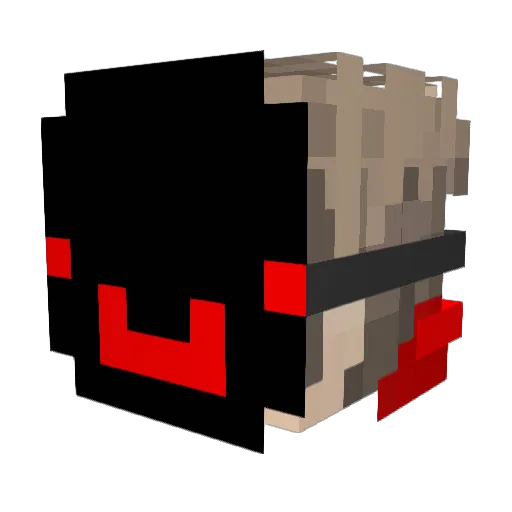 ShadowWalker37 Minecraft avatar head, 3D render
