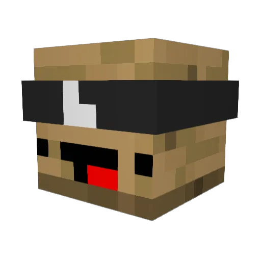 ShadowWarrior_23 Minecraft avatar head, 3D render