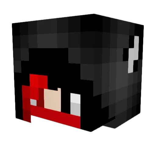 ShadowWolf01543 Minecraft avatar head, 3D render