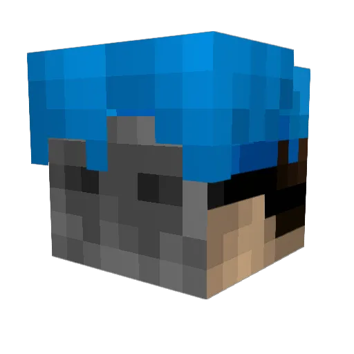 ShadowWolfCam Minecraft avatar head, 3D render