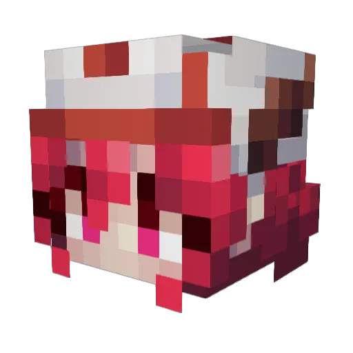 ShadowWolfGirlTH Minecraft avatar head, 3D render