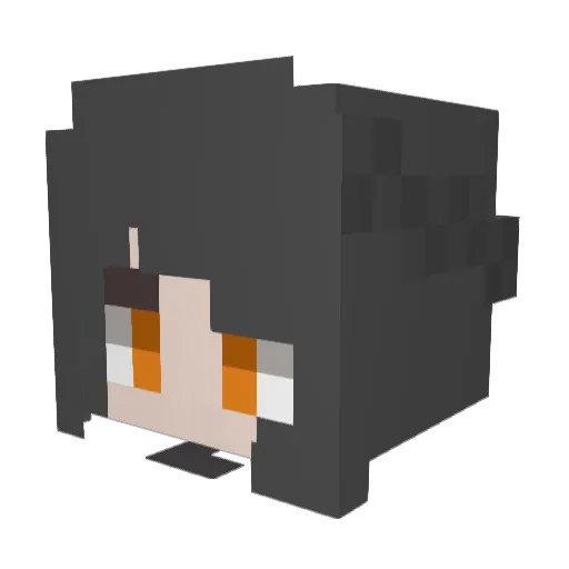 ShadowWolfr4 Minecraft avatar head, 3D render