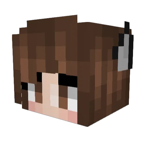ShadowZala Minecraft avatar head, 3D render