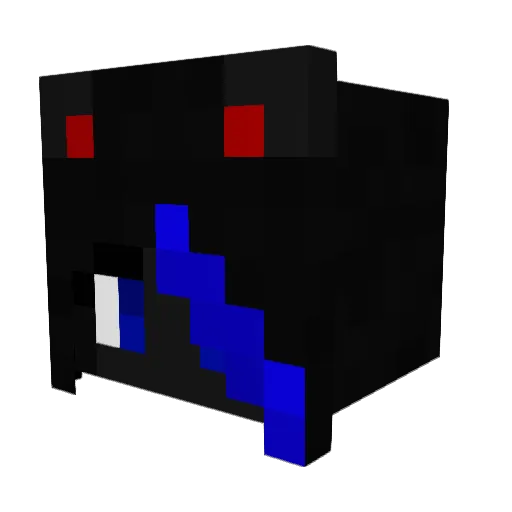 ShadowZombieGirl Minecraft avatar head, 3D render
