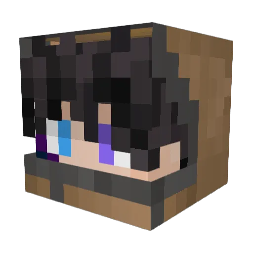 ShadowZxy Minecraft avatar head, 3D render