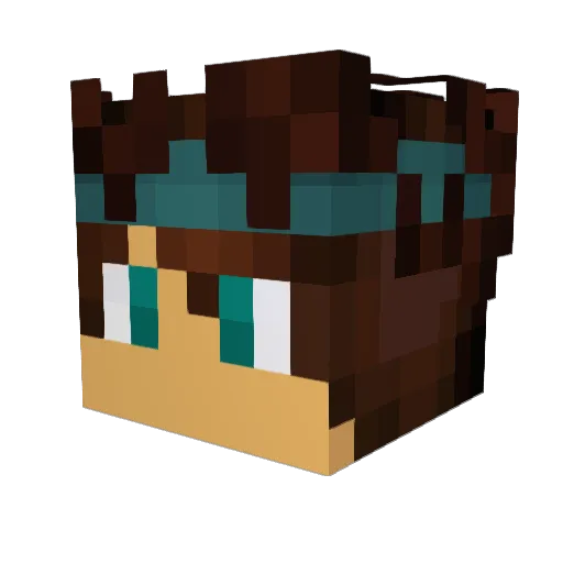 Shadow_13th Minecraft avatar head, 3D render