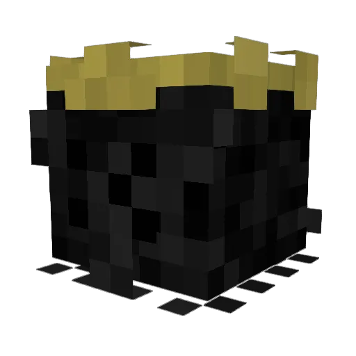 Shadow_A Minecraft avatar head, 3D render