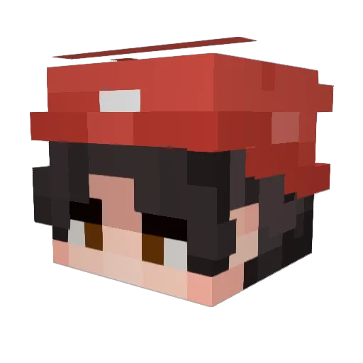 Shadow_B8 Minecraft avatar head, 3D render