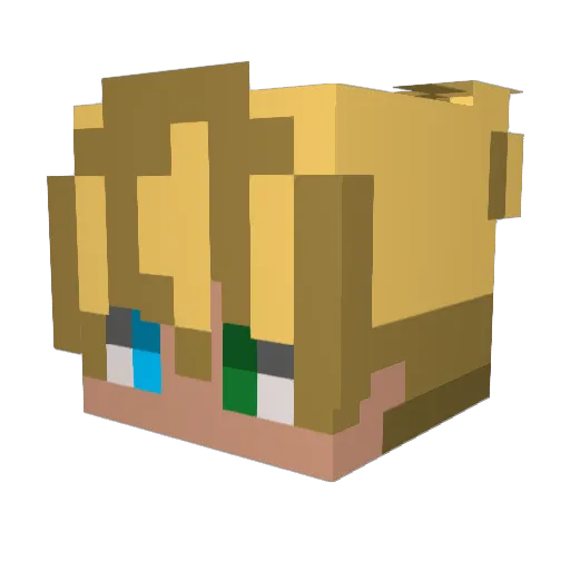 Shadow_BlitzX Minecraft avatar head, 3D render
