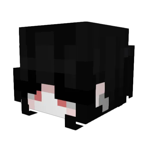 Shadow_Combo Minecraft avatar head, 3D render