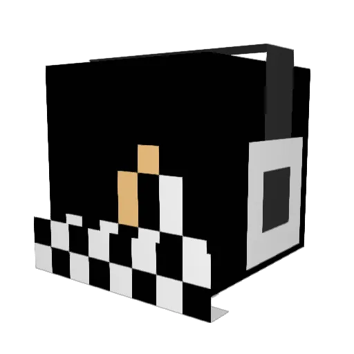 Shadow_Demon_00 Minecraft avatar head, 3D render