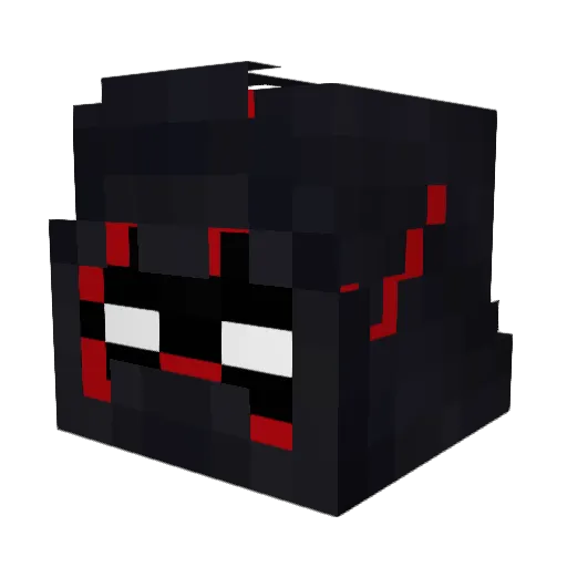 Shadow_Fang_ Minecraft avatar head, 3D render