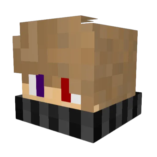 Shadow_Fire_ Minecraft avatar head, 3D render