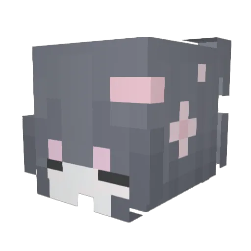 Shadow_Fox_Girl Minecraft avatar head, 3D render