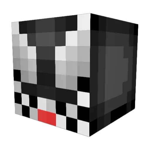 Shadow_Iron Minecraft avatar head, 3D render