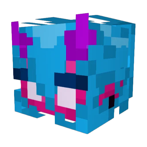 Shadow_Kaiju Minecraft avatar head, 3D render