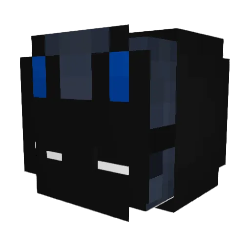 Shadow_Moon Minecraft avatar head, 3D render