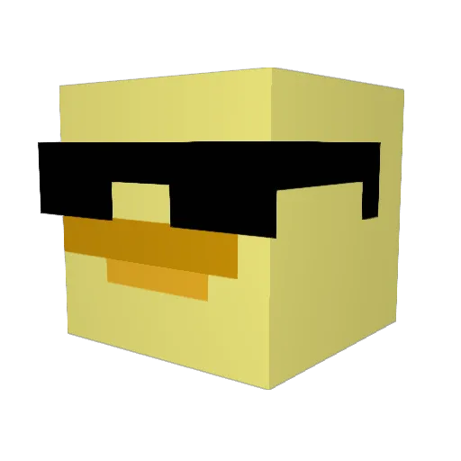 Shadow_Nout Minecraft avatar head, 3D render