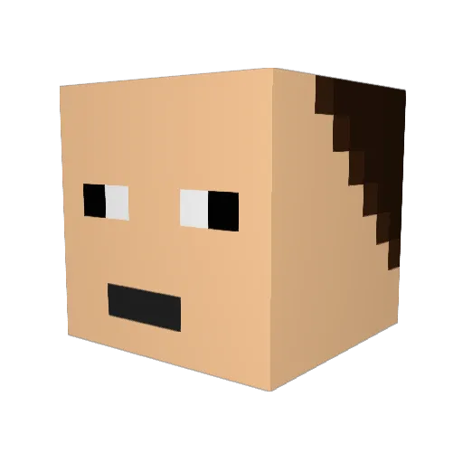Shadow_Scythe Minecraft avatar head, 3D render