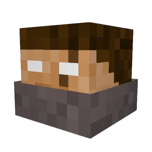 Shadow_Shay Minecraft avatar head, 3D render