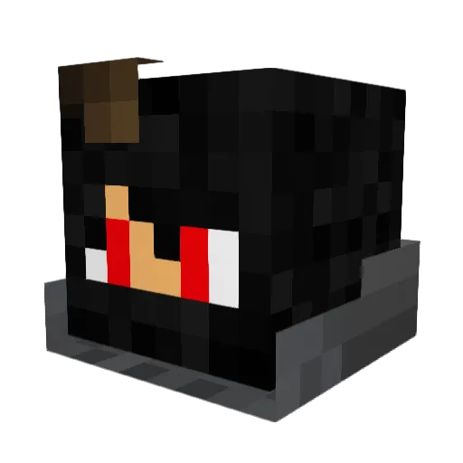 Shadow_V1king Minecraft avatar head, 3D render