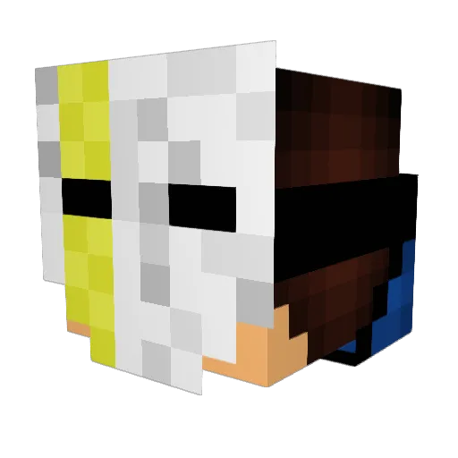 Shadow_Warroir Minecraft avatar head, 3D render