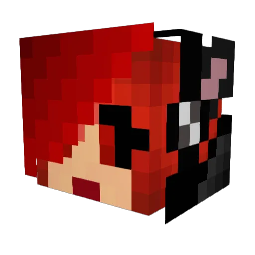 Shadow_Wolf2508 Minecraft avatar head, 3D render