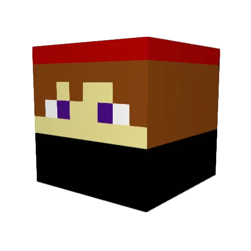 Shadow_fiesta Minecraft avatar head, 3D render