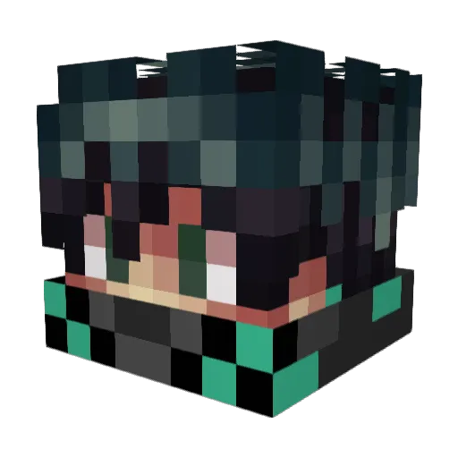 Shadow_king134 Minecraft avatar head, 3D render