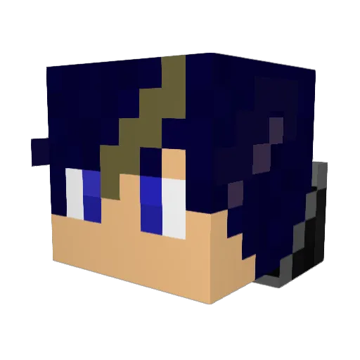 Shadow_menruw Minecraft avatar head, 3D render
