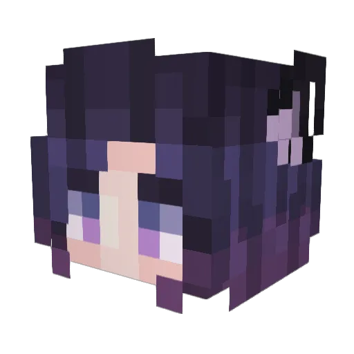 Shadowartistlil Minecraft avatar head, 3D render