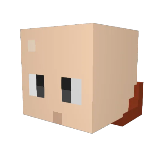 Shadowbrother Minecraft avatar head, 3D render