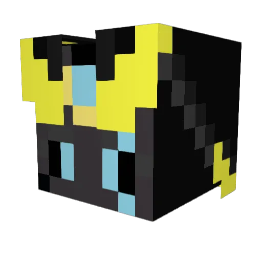 Shadowbunz Minecraft avatar head, 3D render