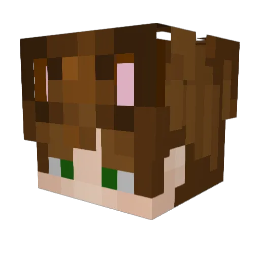 Shadowcade Minecraft avatar head, 3D render