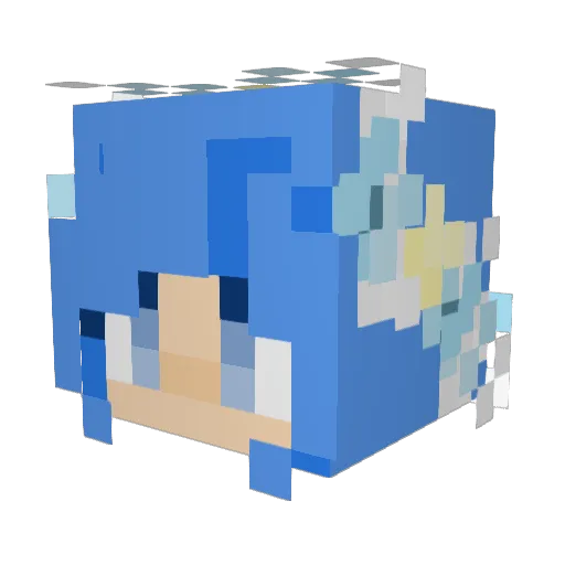 Shadowcat102 Minecraft avatar head, 3D render